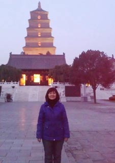 Lily Xiao at Big Wild Goose Pagoda, Xi'an