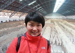 Tracy Yu at Terracotta Warriors Museum, Xi'an