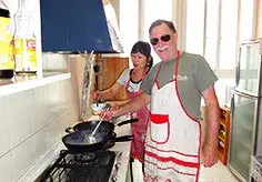 Our guests attending the cooking class