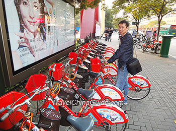 A Public Bicycle Spot in Hangzhou