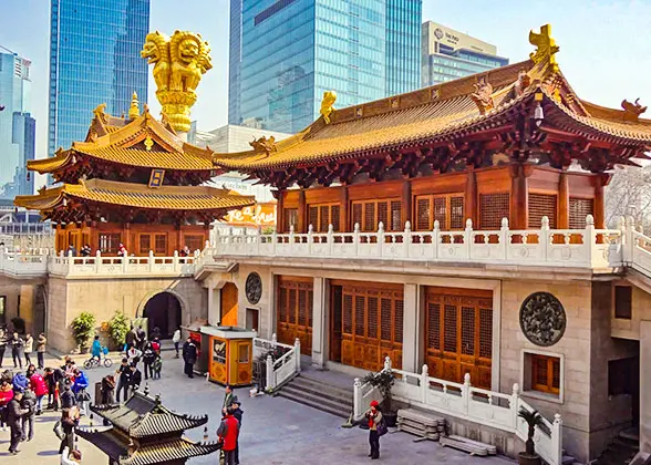 Inside Jingan Temple