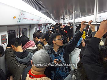 Crowded Subway Train, Guangzhou 