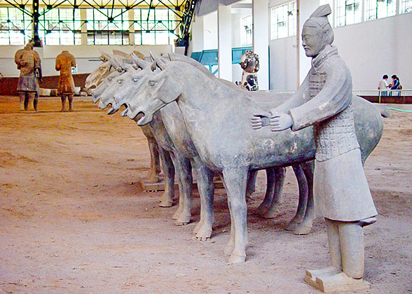 Figures of Terracotta Warrior and Horses