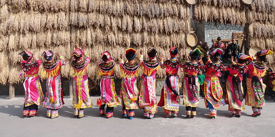 Qiang People in Mutuo Qiang Stockaded Village