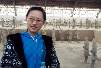 Michelle Yuan at Terrocotta Warriors Museum, Xi'an