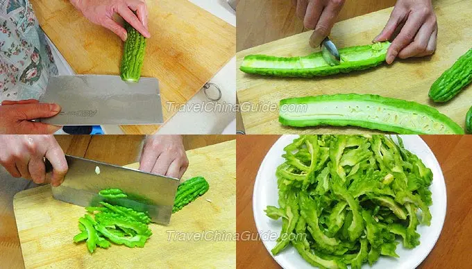 Preparation of Stir-fried Bitter Melon