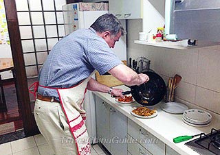 Mr. Kociolek Cooking Chinese Dish