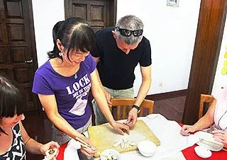 Our Guest Learn to Make Dumplings