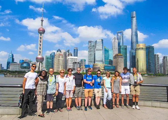 Our Tour Group at the Bund, Shanghai