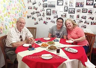 Our Guests Having Lunch in a Local Family