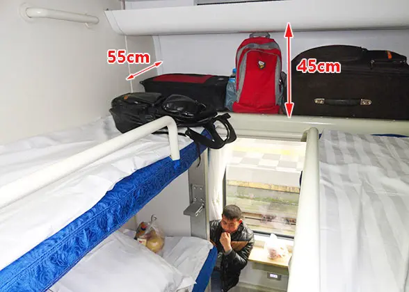 Closet for Luggage in Hard Sleepr Coach