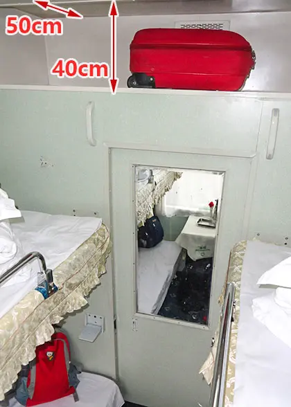 Luggage Rack in Soft Sleeper Compartment