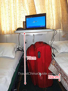 Room for Luggage in Soft Sleeper Compartment