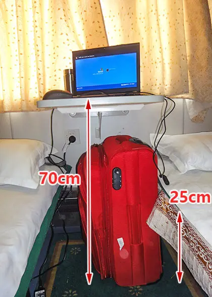 Room for Luggage in Soft Sleeper Compartment