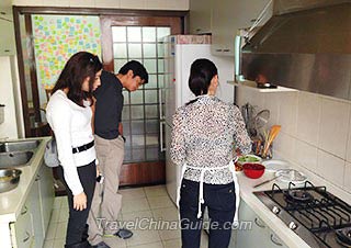 Our Guests in a Chinese Kitchen