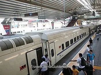 High-Speed Train at Guangzhou South Railway Station