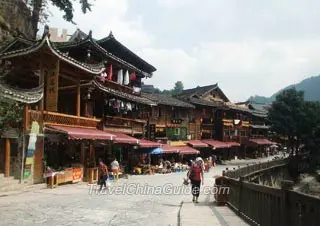 Wooden Houses in Xijiang Miao Village