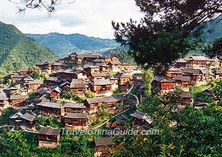 Panorama of Zhaoxing Dong Village