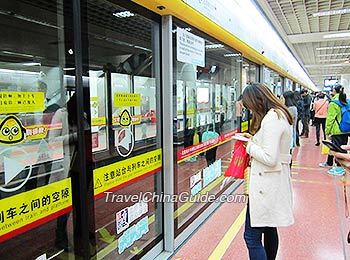 People at Guangzhou Subway Station