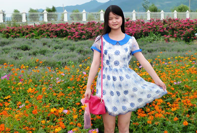 Christina in a Garden in South Xi'an