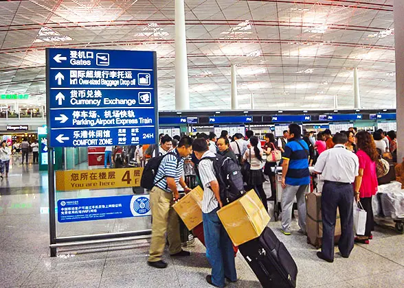 Guide Signs in Beijing Airport