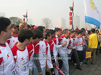 Participants in Great Wall Marathon