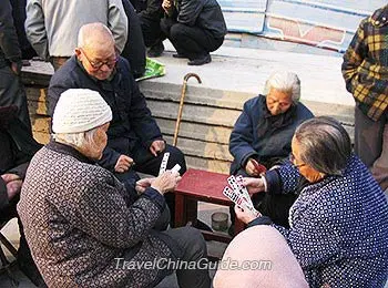 Local People in Xi'an City God Temple