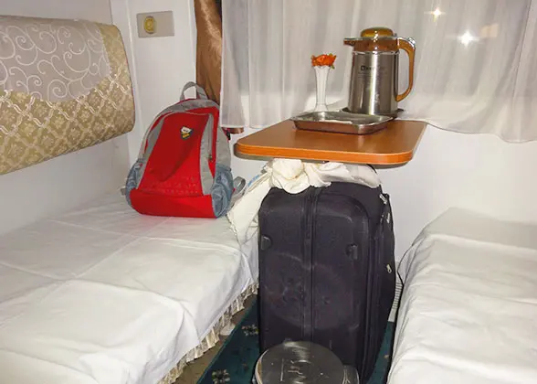 Luggage Space in Sleeper Carriage