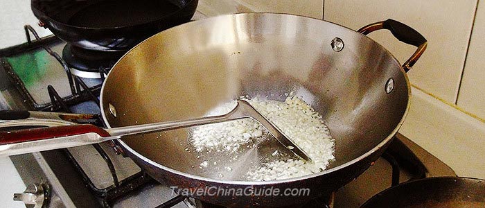 Frying Minced Garlic
