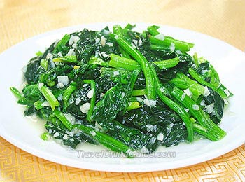 Stir-fried Spinach with Minced Garlic