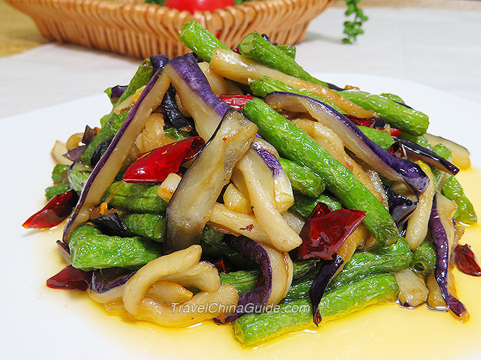 Stir-fried Eggplant and Green Beans