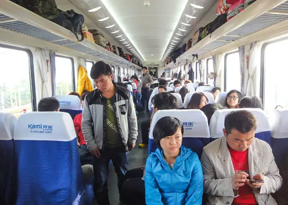 Crowded Train during China Holidays