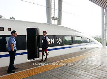 Bullet Train from Leshan to Chengdu