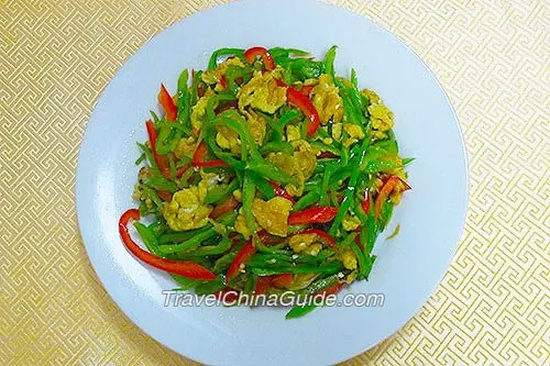 Green Pepper Scrambled Eggs