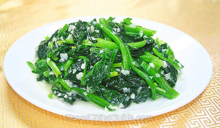 Stir-fried Spinach with Minced Garlic