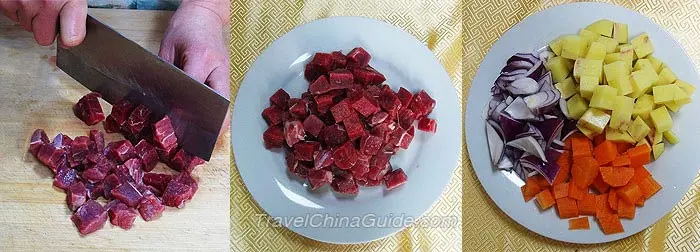 Preparation Work of Beef Curry