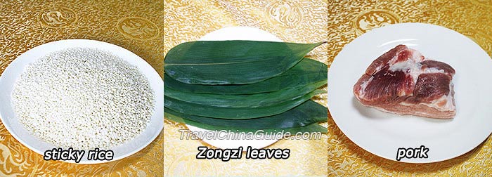 Ingredients of Meat Zongzi