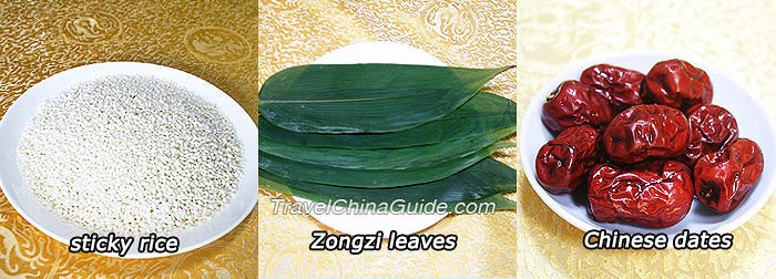 Ingredients of Sweet Zongzi