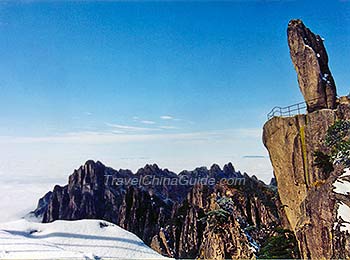 Flying Over Stone on Huangshan Mountain