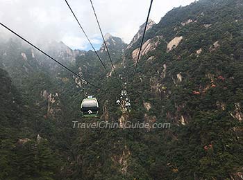 Cable Car on Huangshan Mountain