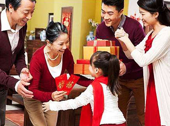 Receive Red Envelopes from Grandparents
