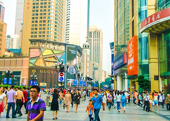 Jiefangbei Pedestrian Street 