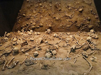 Skeletons of Chinese People Killed by Japanese Army 