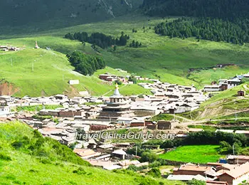 Labrang Monastery in Xiahe of Gansu