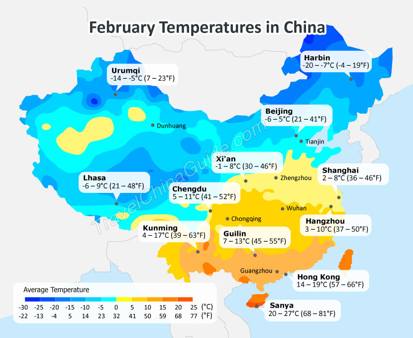 China Weather in February