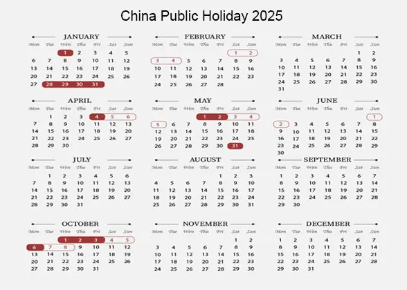 China Holiday Calendar 2024