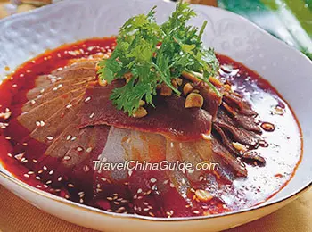 Sliced Beef and Ox Organs in Chili Sauce