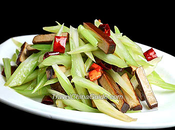 Celery and Dry Bean Curd