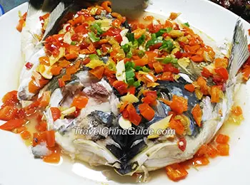 Steamed Fish Head with Chopped Chili