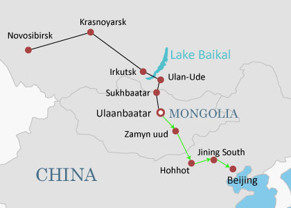 Ulaanbaatar-Beijing Train Route